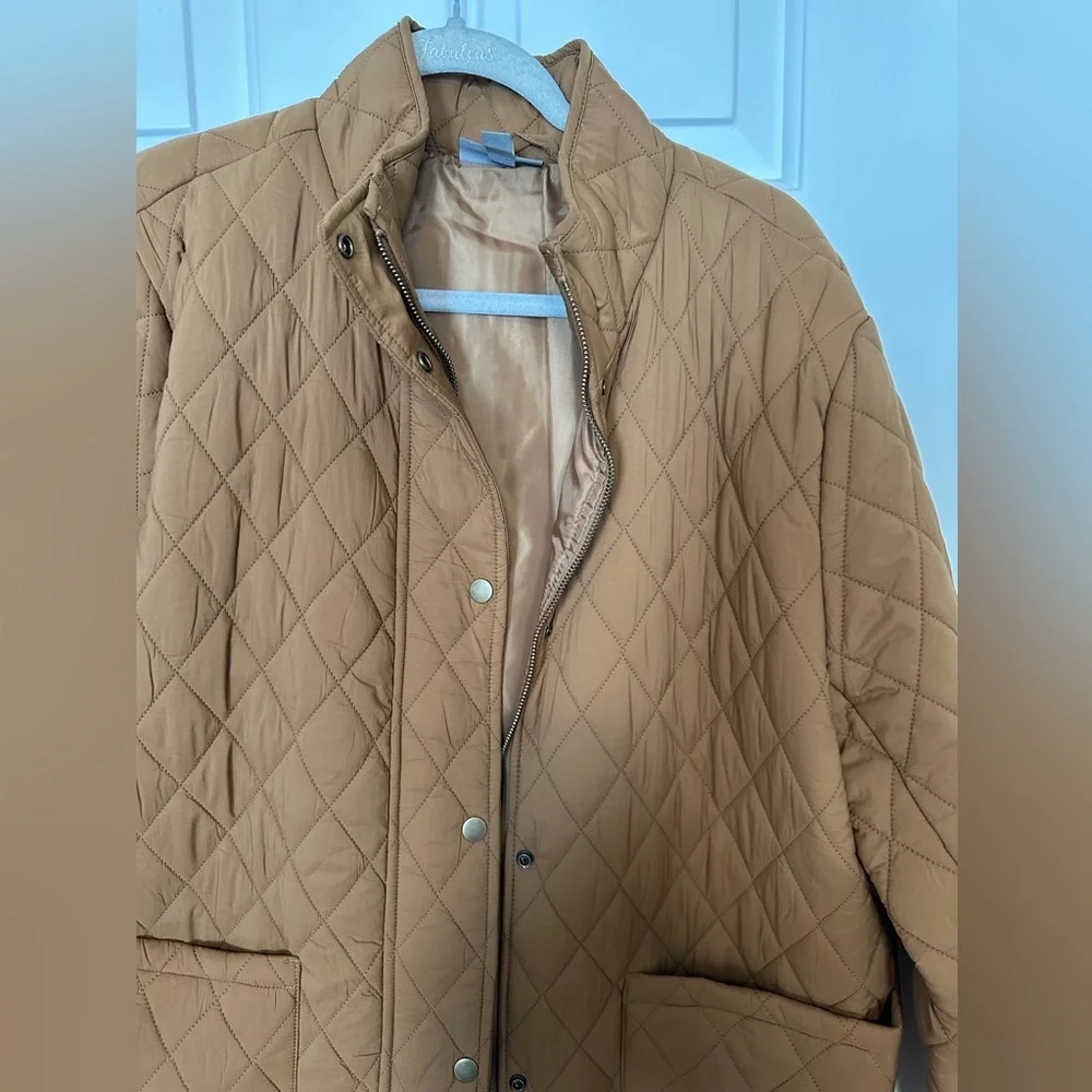 Quilted Button Front Jacket - Picture 3 of 6